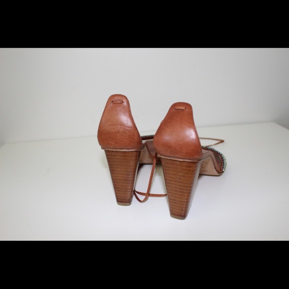 Pelle Moda Leather Lace Up Heeled Sandal 8.5 - Picture 6 of 12
